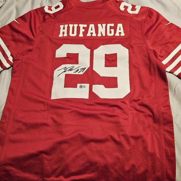 San Francisco 49ers Talaona Hufgana Authentic Signed Jersey - Picture 3 of 7